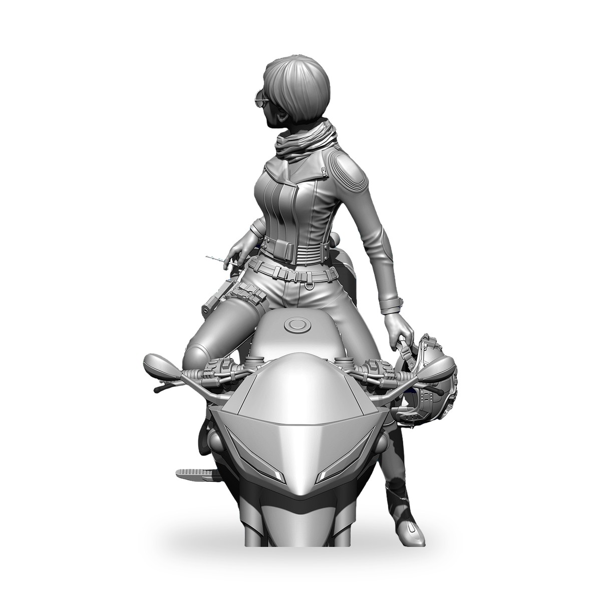 1/24 Resin Figure Kit Cool Rider Pin-Up Motorbike Model - view 4