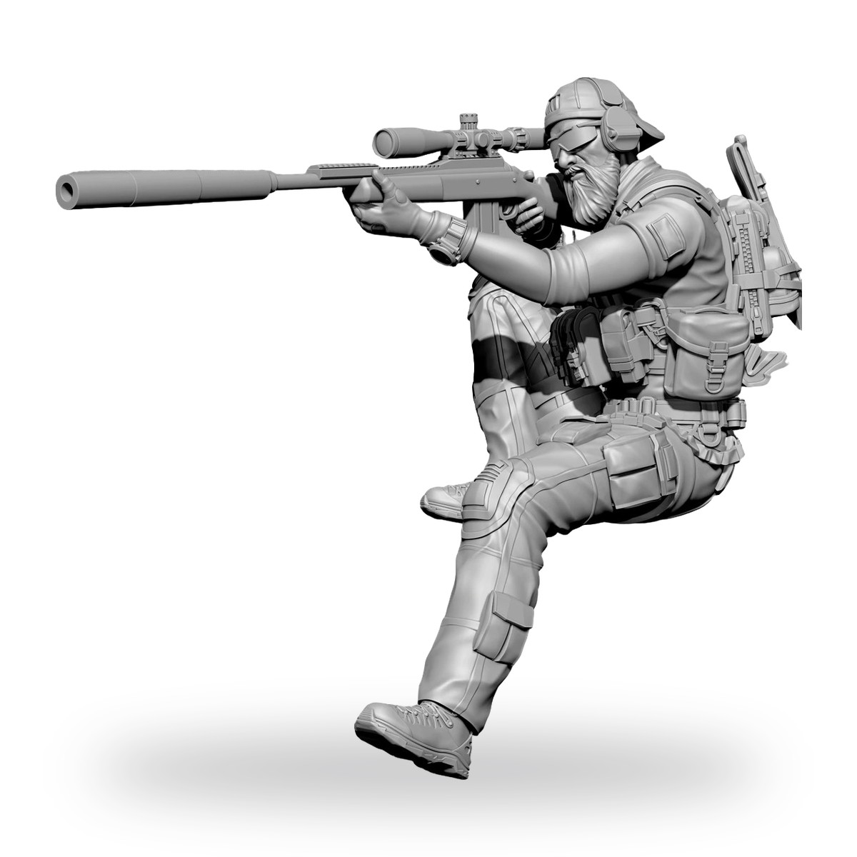 1/35 US Army SEAL Sniper Resin Figure Model Kit - view 4
