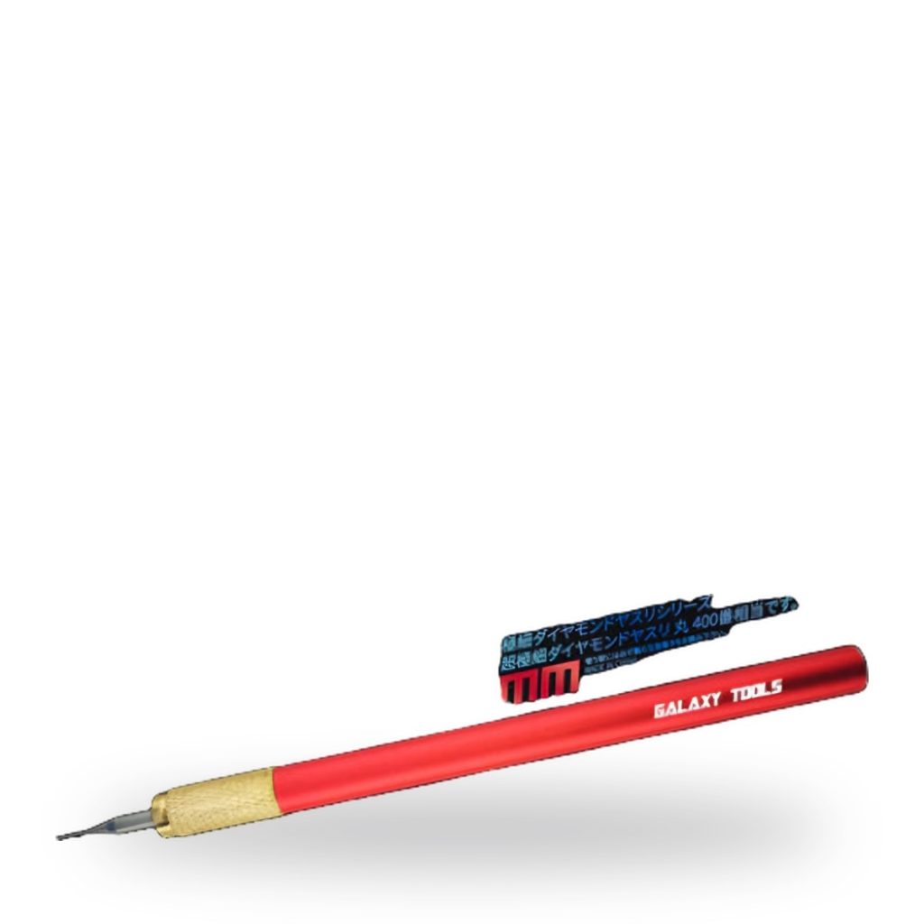 Red Galaxy Tools pen etching tool with diamond scribe tip and cap.